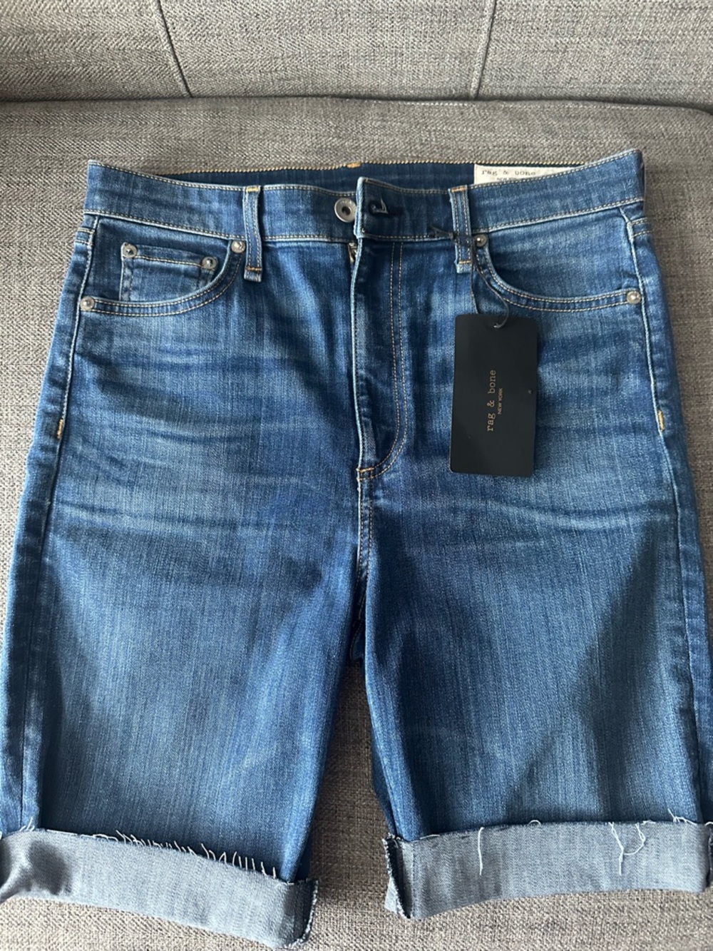 rag & bone Blue Denim Shorts